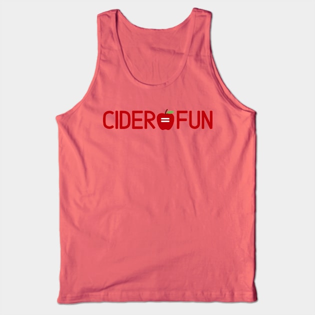 1 sided Cider = Fun Tank Top by Cider Chat